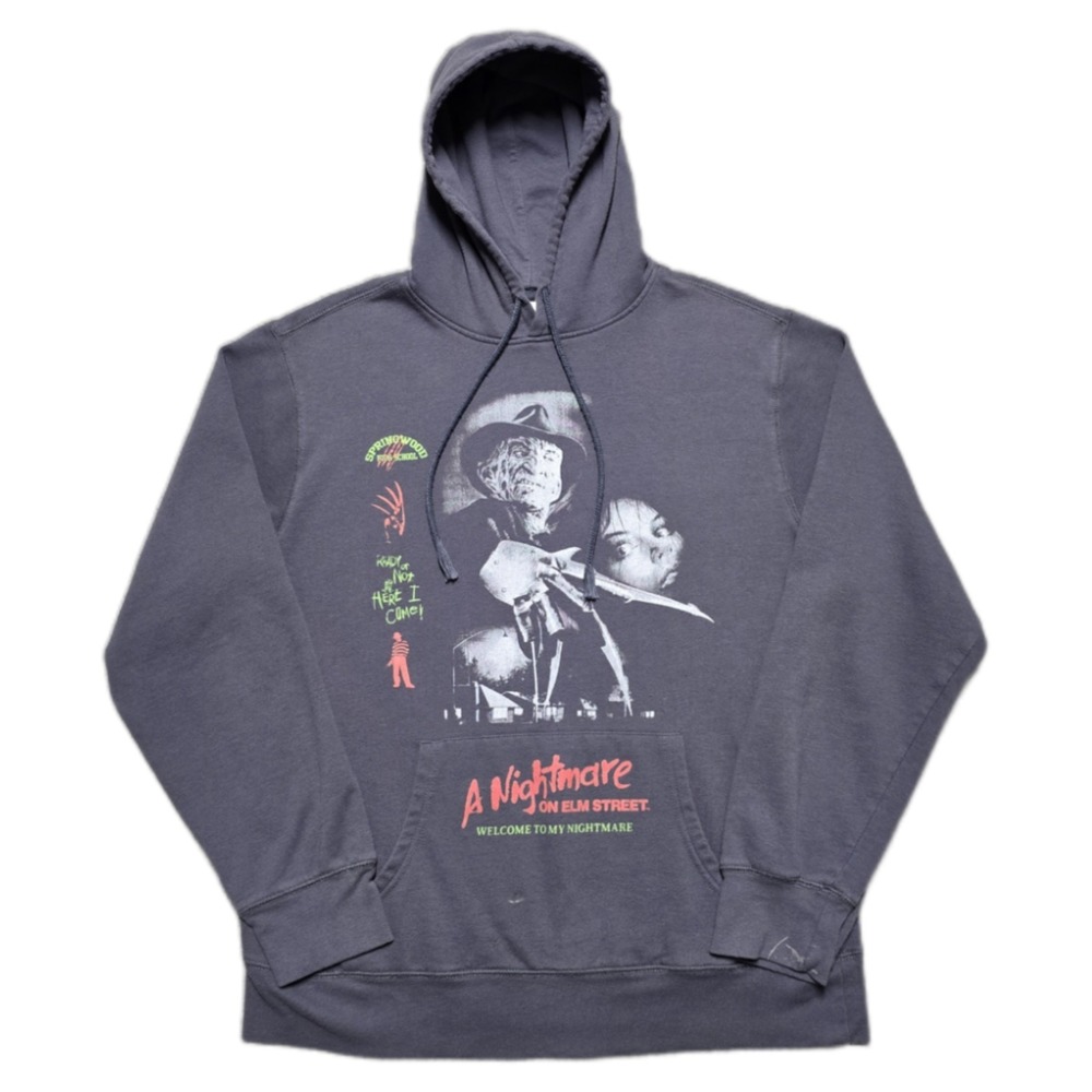 VTG A Nightmare On‎ Elm Street Hoodie Mens M Welcome To My Nightmare Y2K